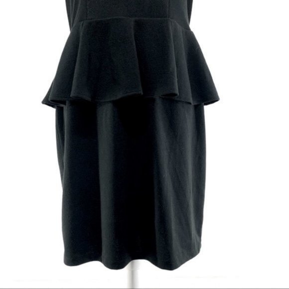 MOSSIMO / Black Peplum Dress / Large - Picture 3 of 11